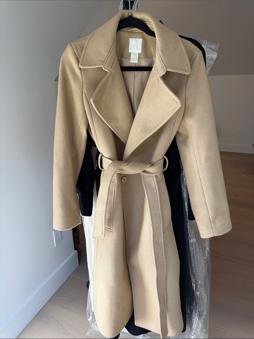 H&M Tan Belted Trench Coat